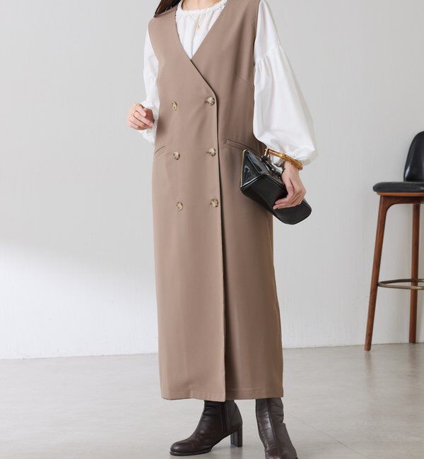  「フロントボタンジャンパースカート」|ワンピース|