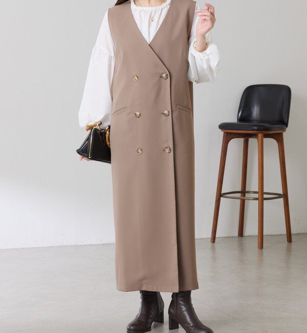  「フロントボタンジャンパースカート」|ワンピース|