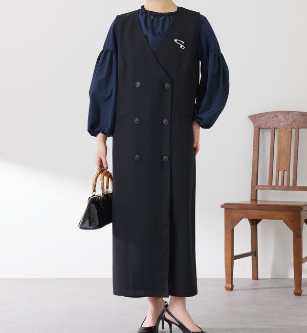  「フロントボタンジャンパースカート」|ワンピース|
