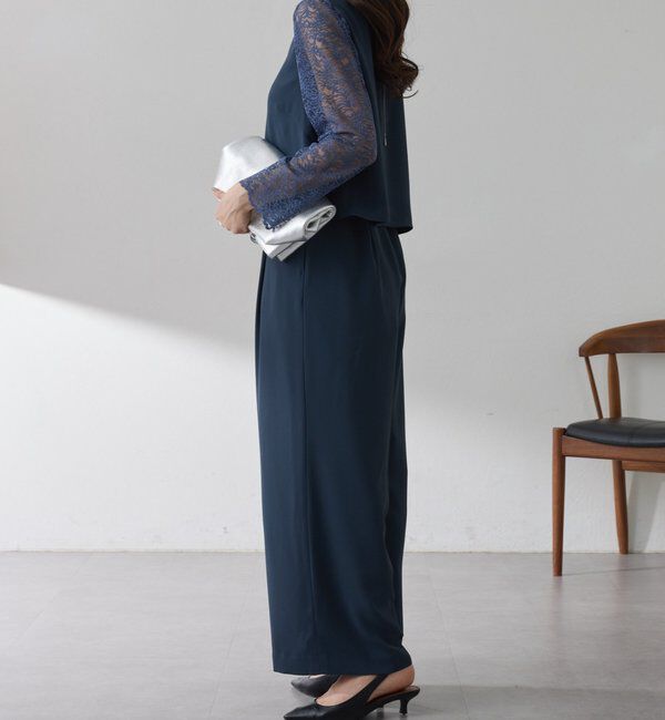  「【オケージョン】バックサテンジョーゼットールインワン」|ワンピース|