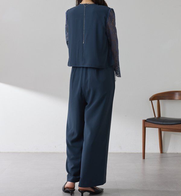  「【オケージョン】バックサテンジョーゼットールインワン」|ワンピース|