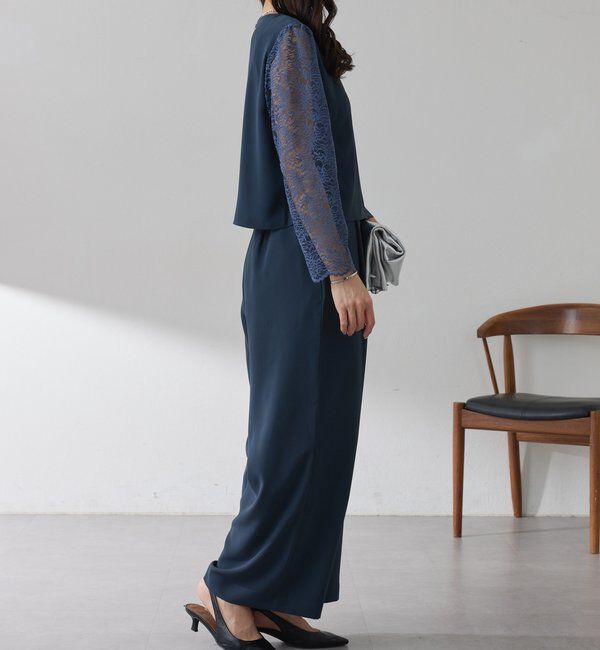  「【オケージョン】バックサテンジョーゼットールインワン」|ワンピース|