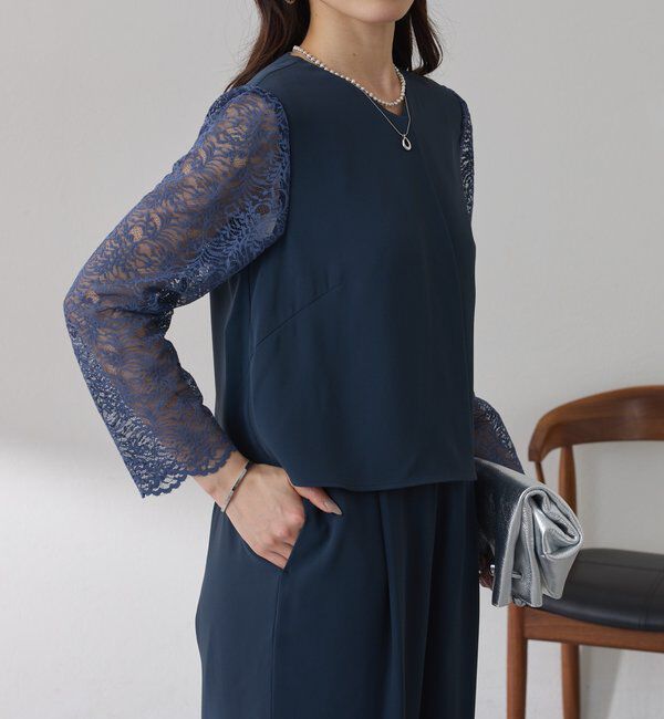  「【オケージョン】バックサテンジョーゼットールインワン」|ワンピース|