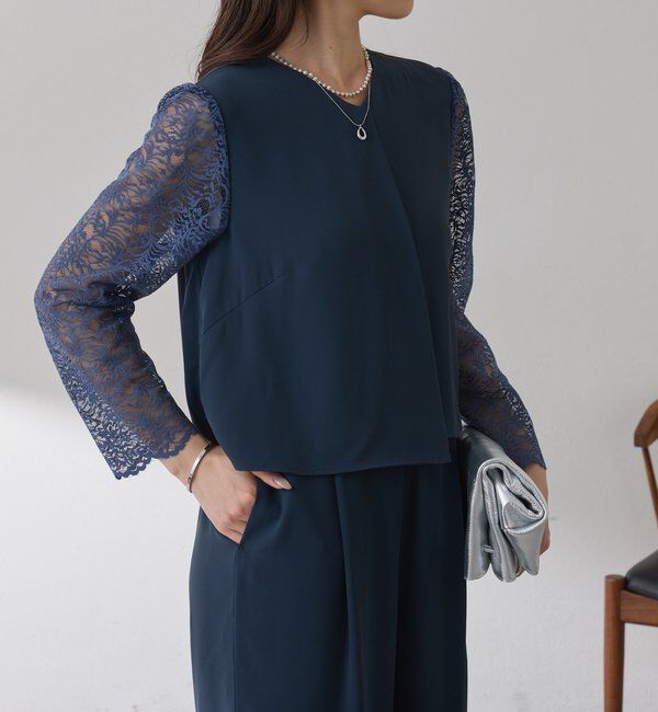  「【オケージョン】バックサテンジョーゼットールインワン」|ワンピース|