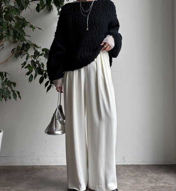  「【累計販売数3万枚突破/23色4サイズ展開！】タックワイドパンツ」|チノ|