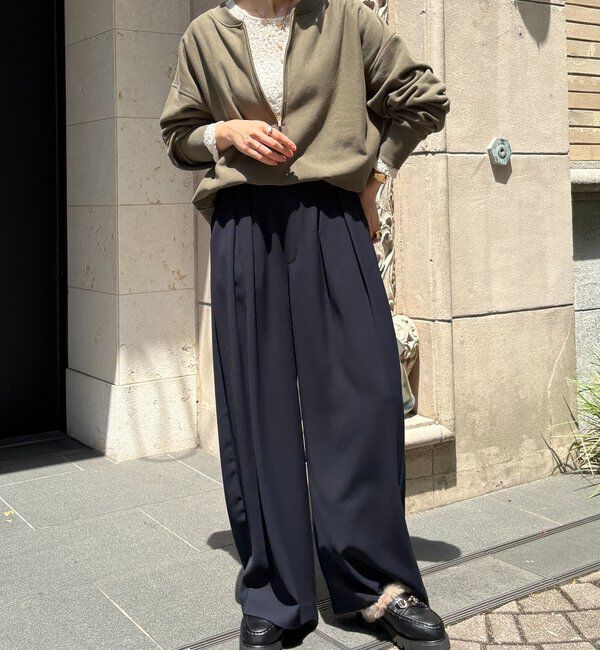  「【累計販売数3万枚突破/23色4サイズ展開！】タックワイドパンツ」|チノ|