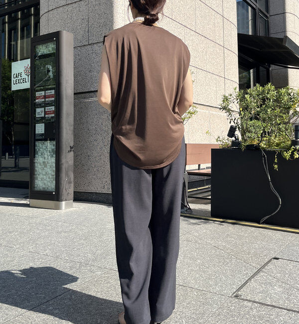  「接触冷感ワイドパンツ」|チノ|