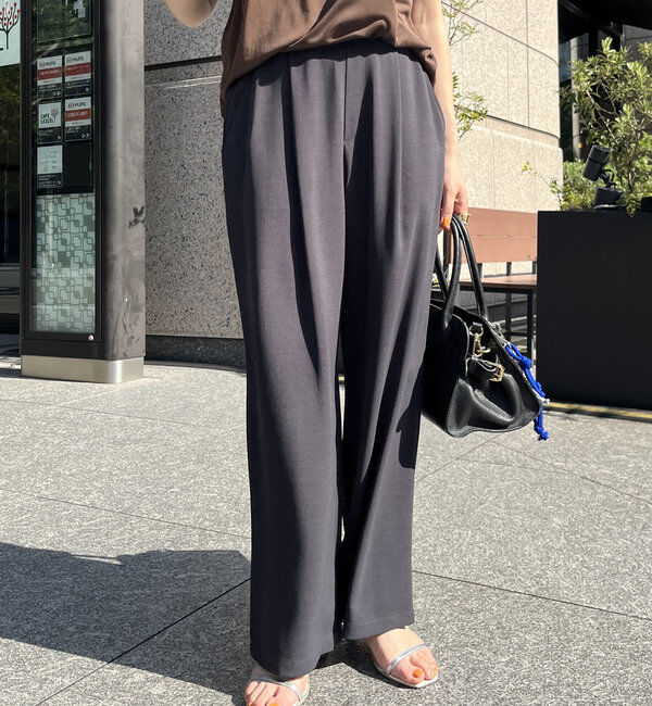  「接触冷感ワイドパンツ」|チノ|