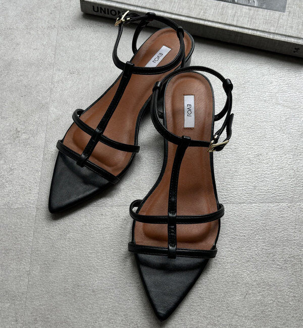  「ポインテッドストラップサンダル」|パンプス|