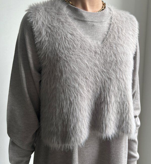  「【WEB限定】フェザーヤーンニットベスト＋ニットワンピースセット」|スーツ|