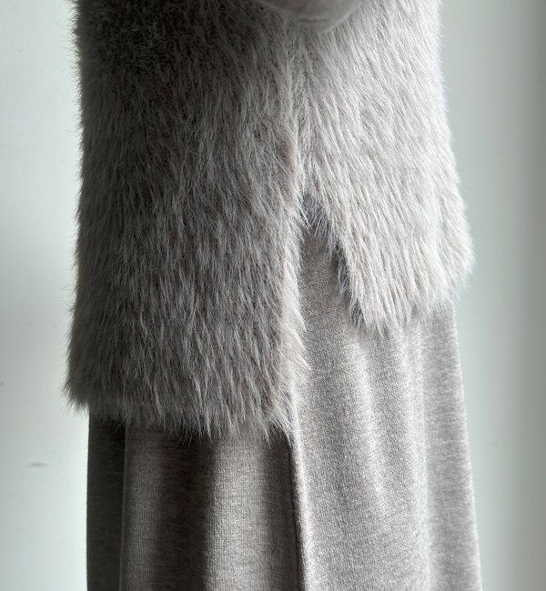  「【WEB限定】フェザーヤーンニットベスト＋ニットワンピースセット」|スーツ|