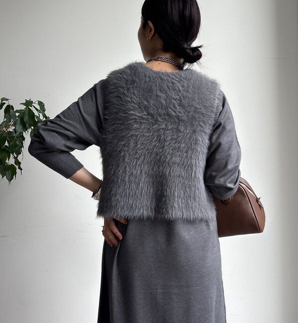  「【WEB限定】フェザーヤーンニットベスト＋ニットワンピースセット」|スーツ|