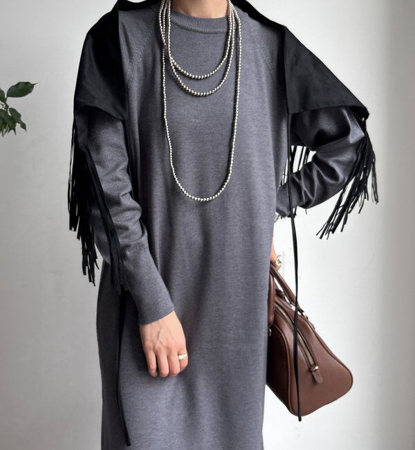  「【WEB限定】フェザーヤーンニットベスト＋ニットワンピースセット」|スーツ|