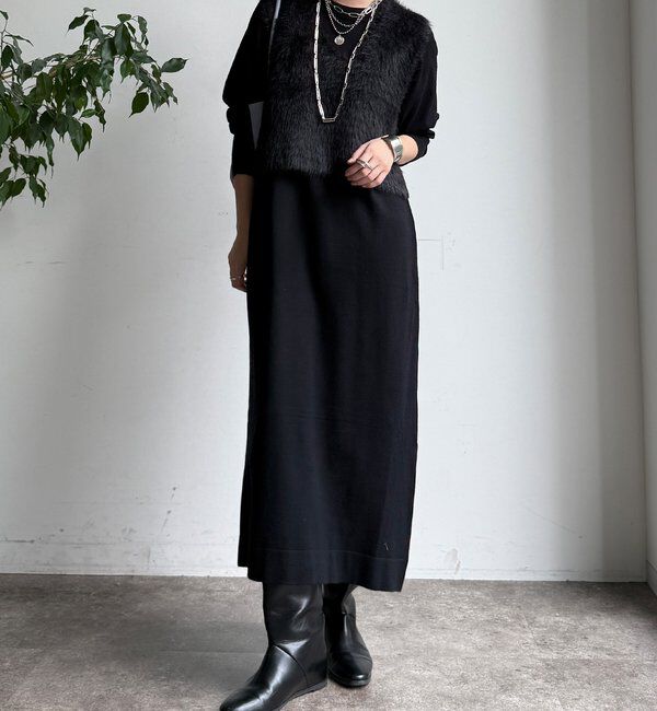  「【WEB限定】フェザーヤーンニットベスト＋ニットワンピースセット」|スーツ|