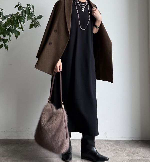  「【WEB限定】フェザーヤーンニットベスト＋ニットワンピースセット」|スーツ|