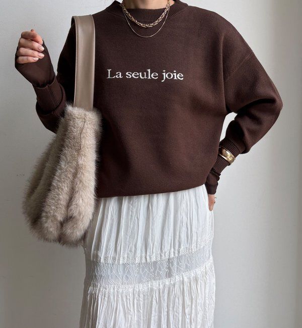  「【WEB限定】ロゴニット」|ニット・セーター|ダークブラウン