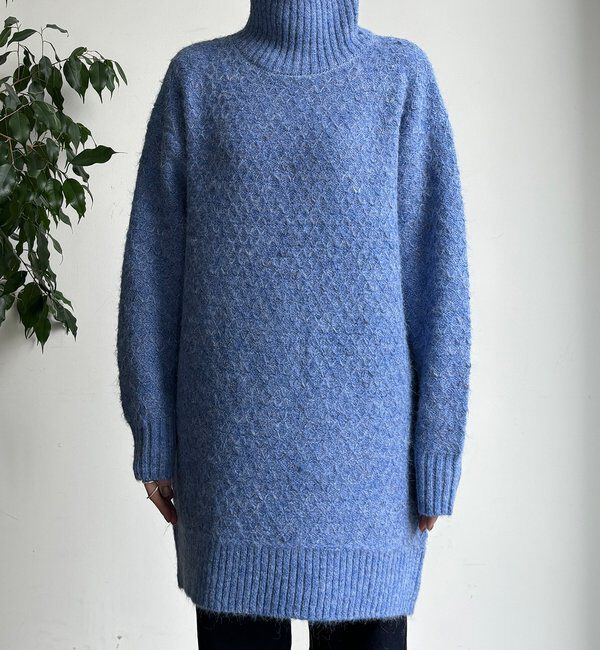  「【WEB限定】クロス編みタートルチュニック」|ニット・セーター|