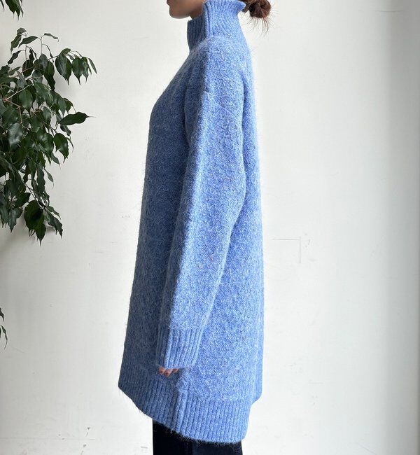  「【WEB限定】クロス編みタートルチュニック」|ニット・セーター|