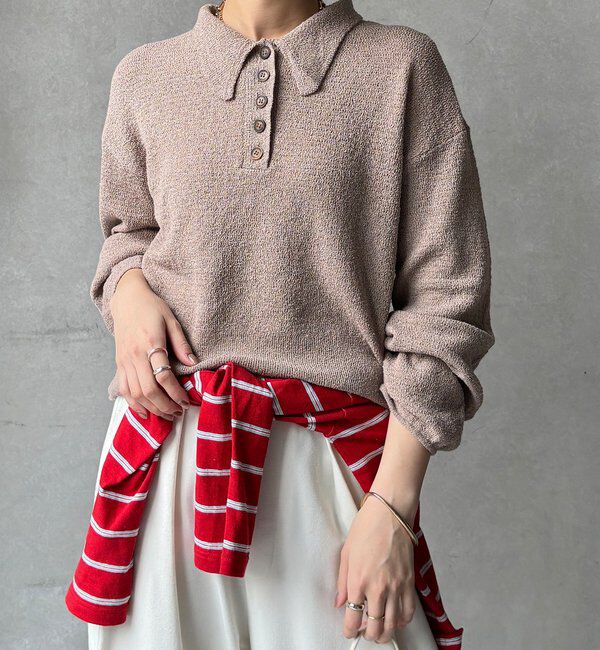  「【WEB限定】ブークレーポロニット」|ニット・セーター|