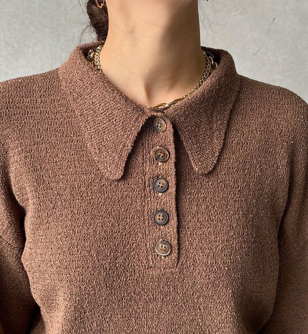  「【WEB限定】ブークレーポロニット」|ニット・セーター|