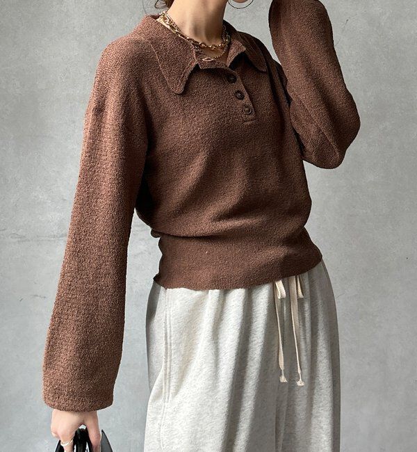  「【WEB限定】ブークレーポロニット」|ニット・セーター|