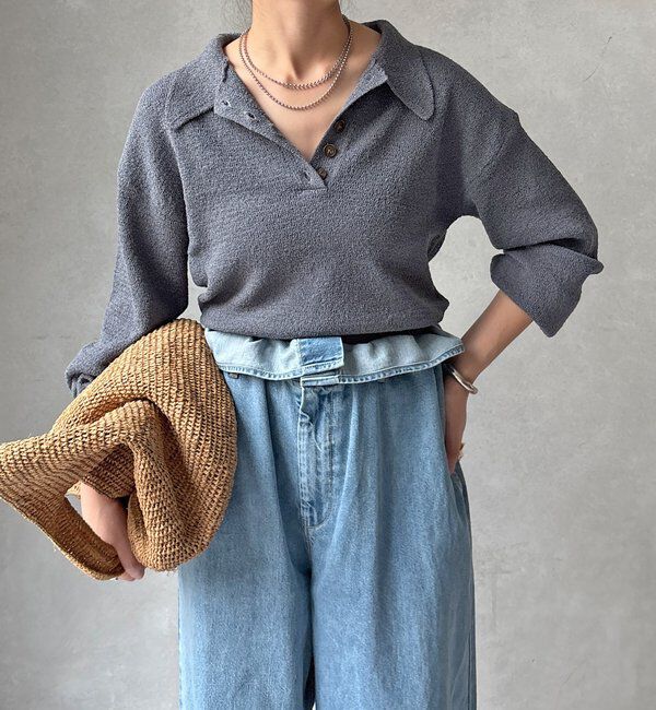  「【WEB限定】ブークレーポロニット」|ニット・セーター|