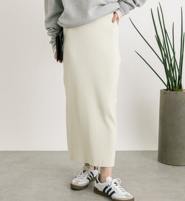  「【マイナス3kg/レビュー高評価☆】リブタイトスカート」|スカート|