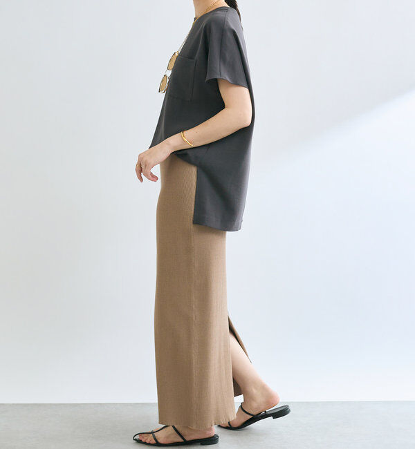  「【マイナス3kg/レビュー高評価☆】リブタイトスカート」|スカート|