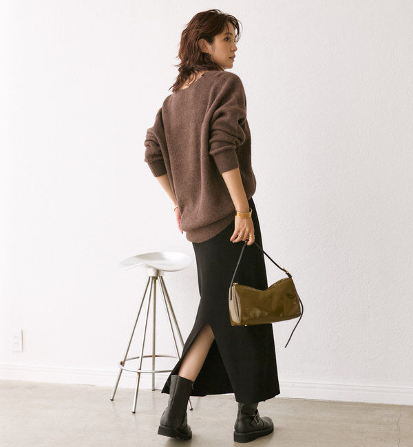  「【マイナス3kg/レビュー高評価☆】リブタイトスカート」|スカート|