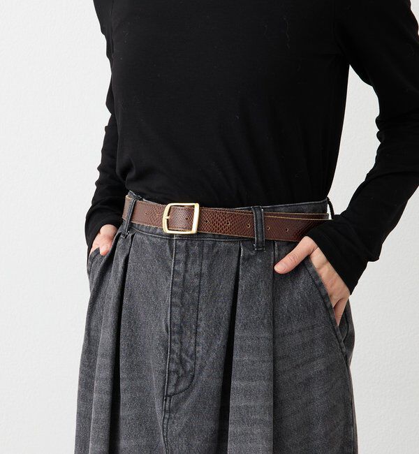  「【MONN.:.(モン)】SHIHOコラボ型押しベルト」|ベルト|