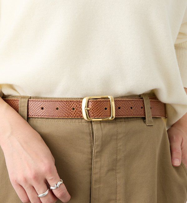  「【MONN.:.(モン)】SHIHOコラボ型押しベルト」|ベルト|