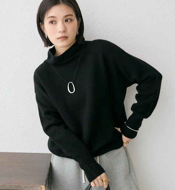  「【5色展開/万能トップス】ウール100NEWボトルネックニット」|ニット・セーター|