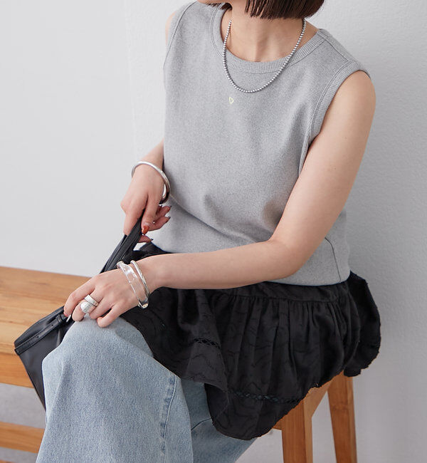  「テレコスリーブレスT」|キャミソール|