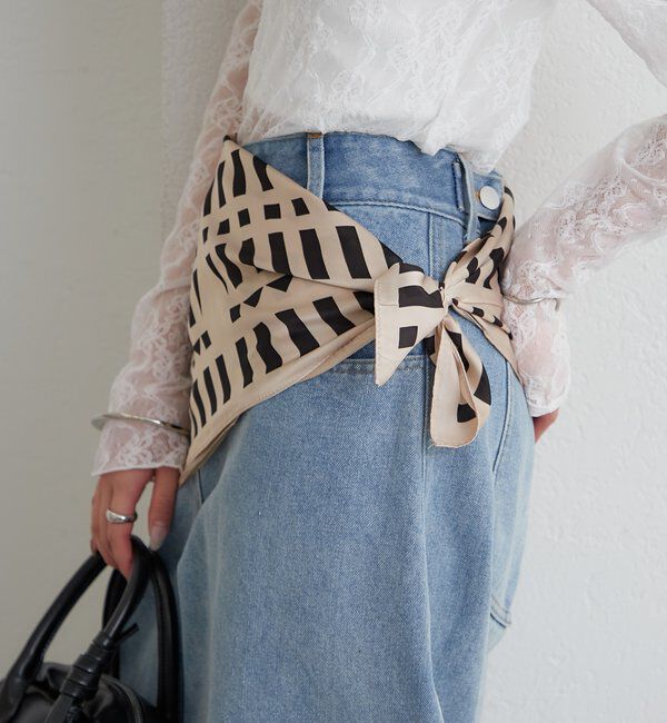  「ジオメトリック柄 スカーフ」|バンダナ・スカーフ|