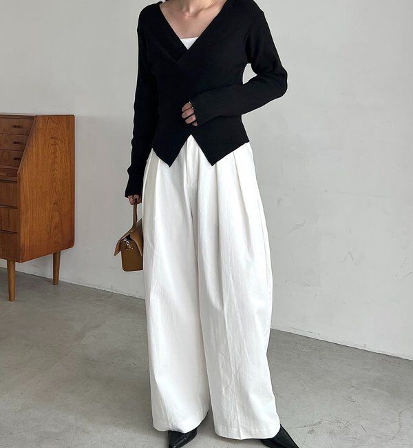  「【選べる4サイズ展開】2タックコットンパンツ」|チノ|