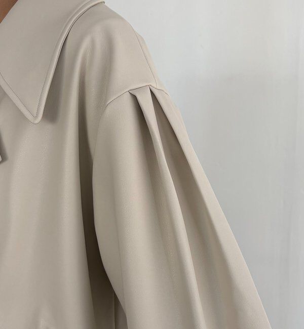  「【サイズ展開あり】レザーミドルコート」|その他|