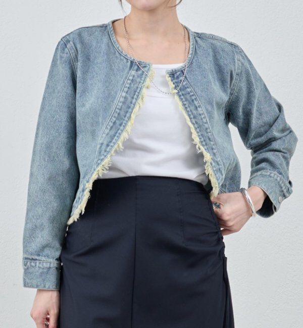  「【26SS予約】ショートデニムボレロ」|その他|ブルーその他1