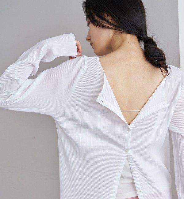  「【26SS予約】プリーツカーディガン」|シャツ・ブラウス|