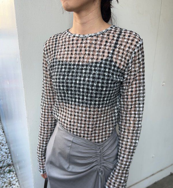  「【26SS予約】レースチェックプルオーバー」|Tシャツ・カットソー|