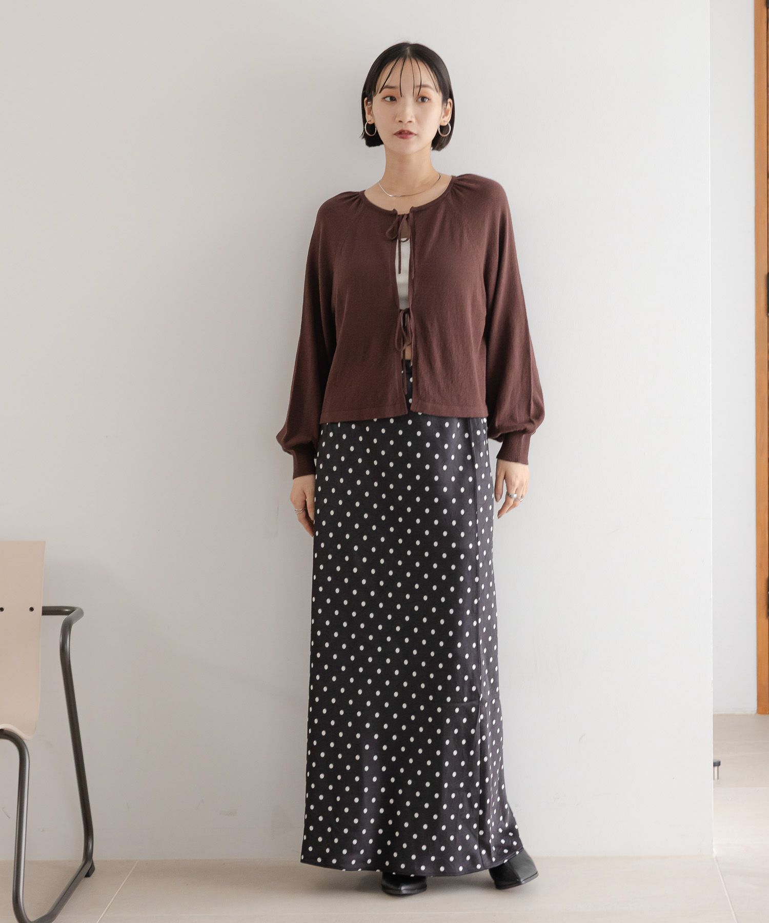 LOWRYS FARM「ストレッチサテンスカート」|スカート|