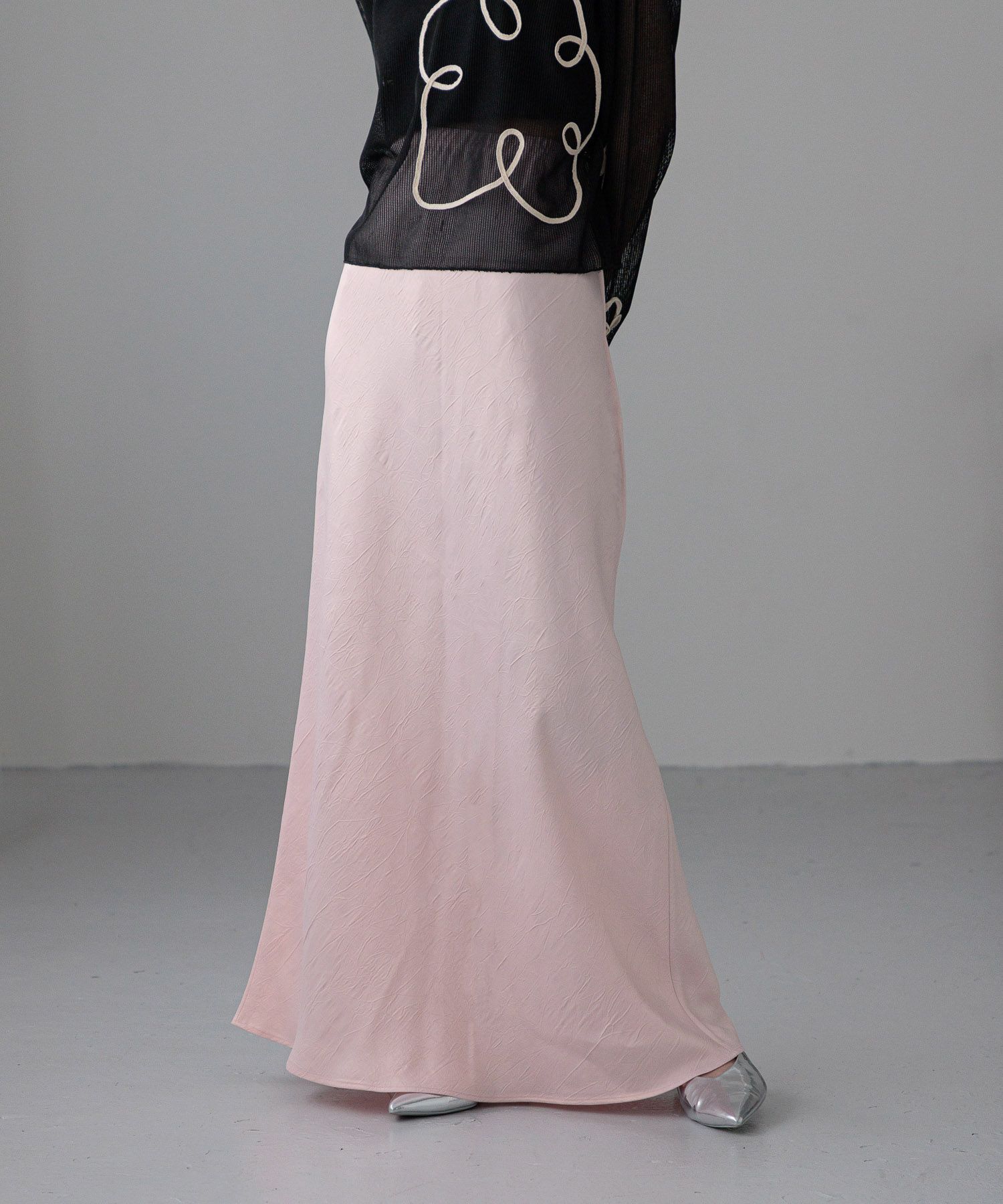 LOWRYS FARM「ストレッチサテンスカート」|スカート|