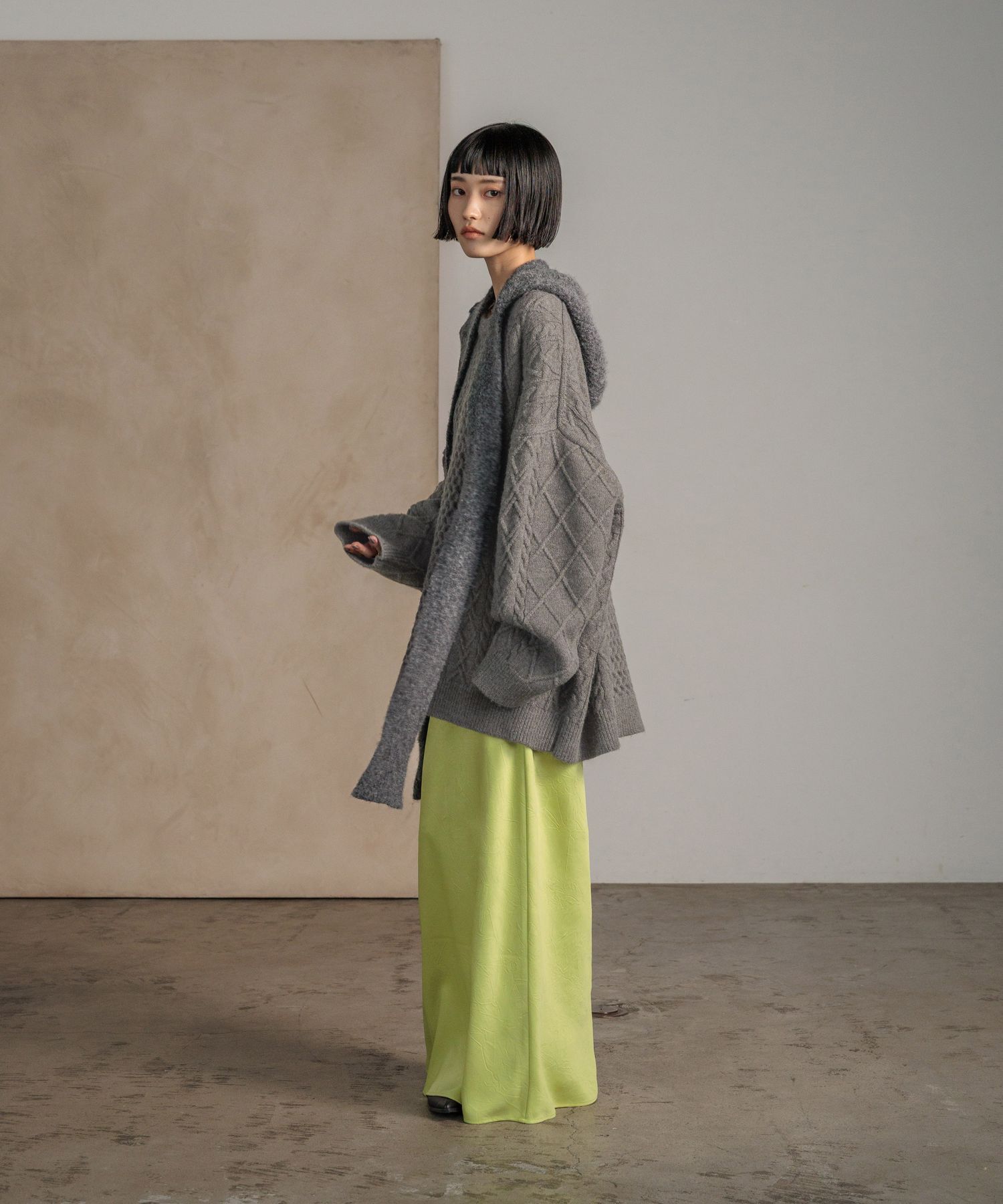 LOWRYS FARM「ストレッチサテンスカート」|スカート|