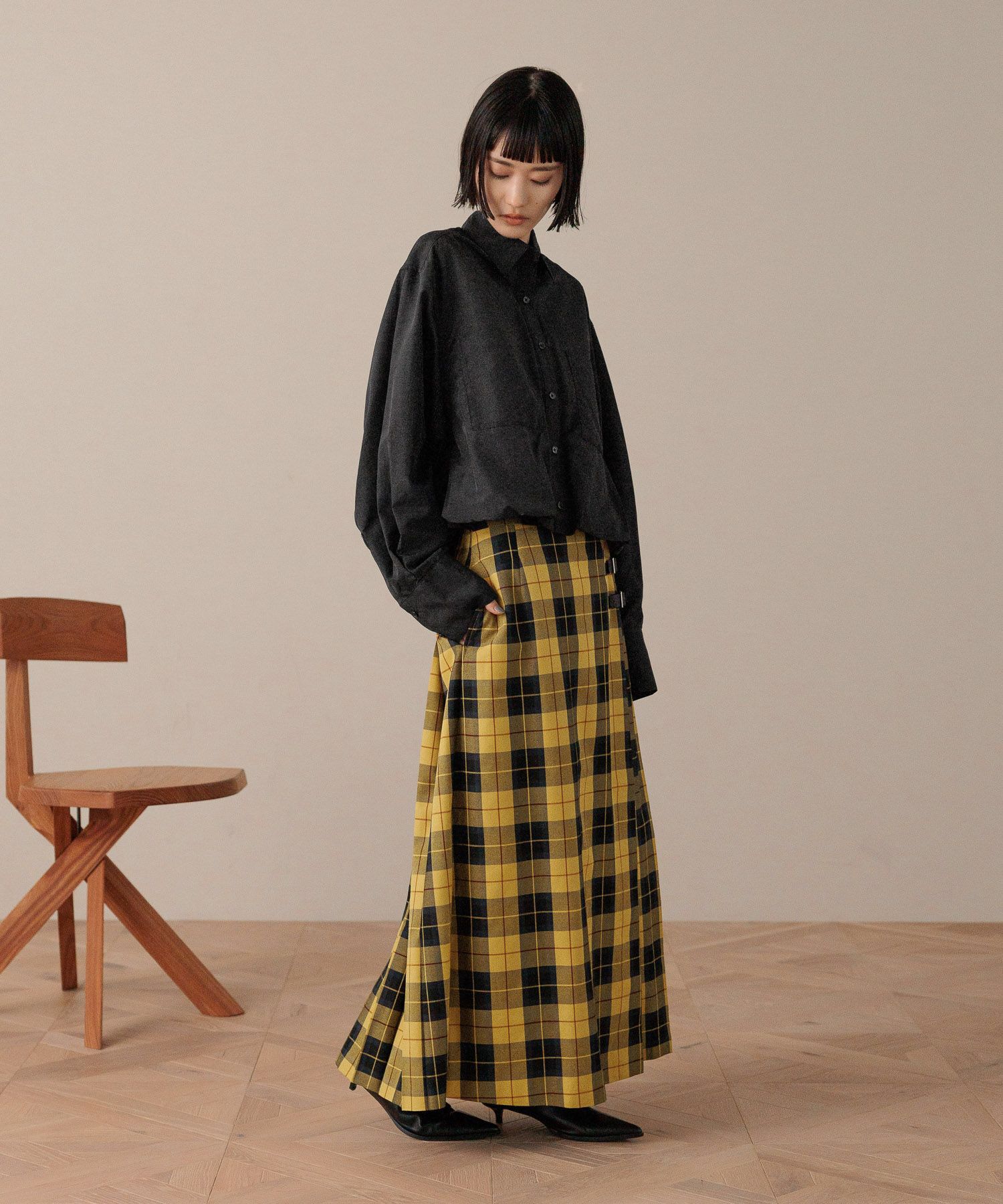 LOWRYS FARM「チェックキルトプリーツスカート」|スカート|