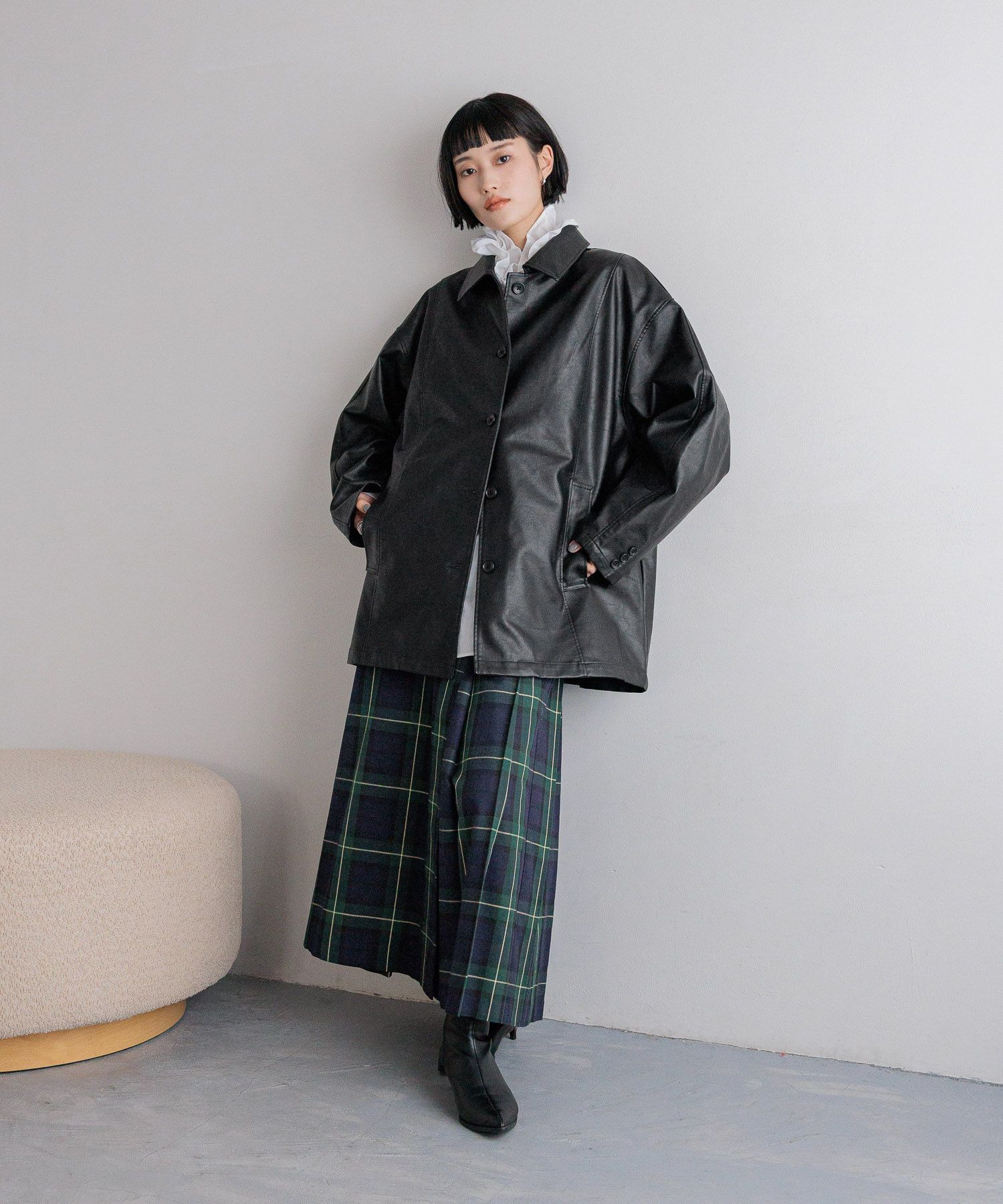 LOWRYS FARM「チェックキルトプリーツスカート」|スカート|