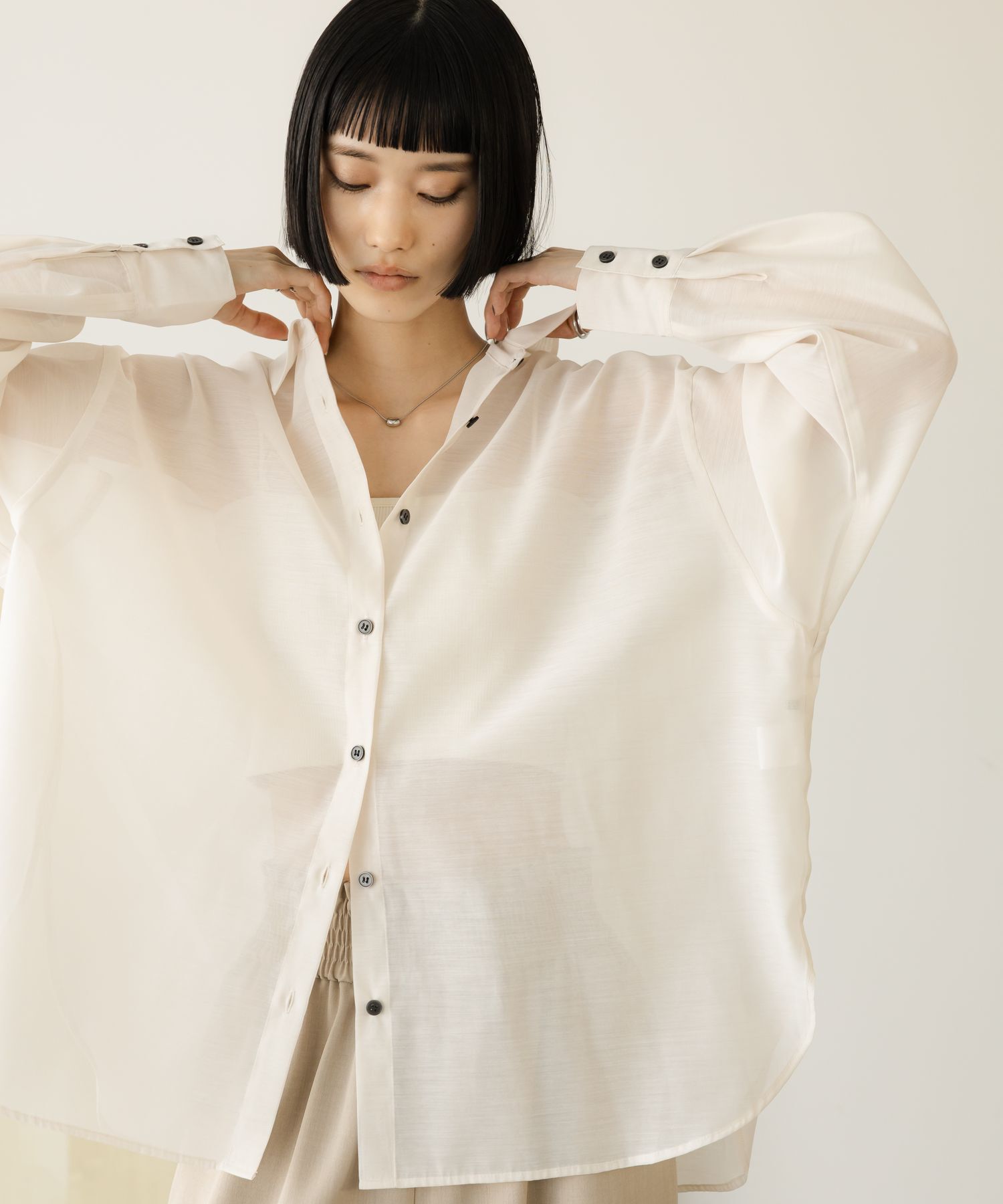 LOWRYS FARM「シアーシャツLS」|シャツ・ブラウス|