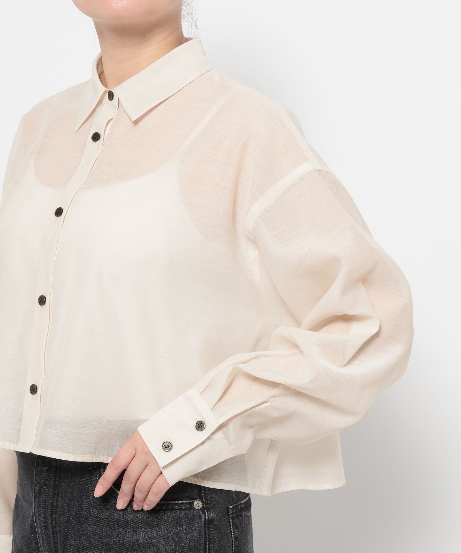 LOWRYS FARM「シアーシャツLS」|シャツ・ブラウス|