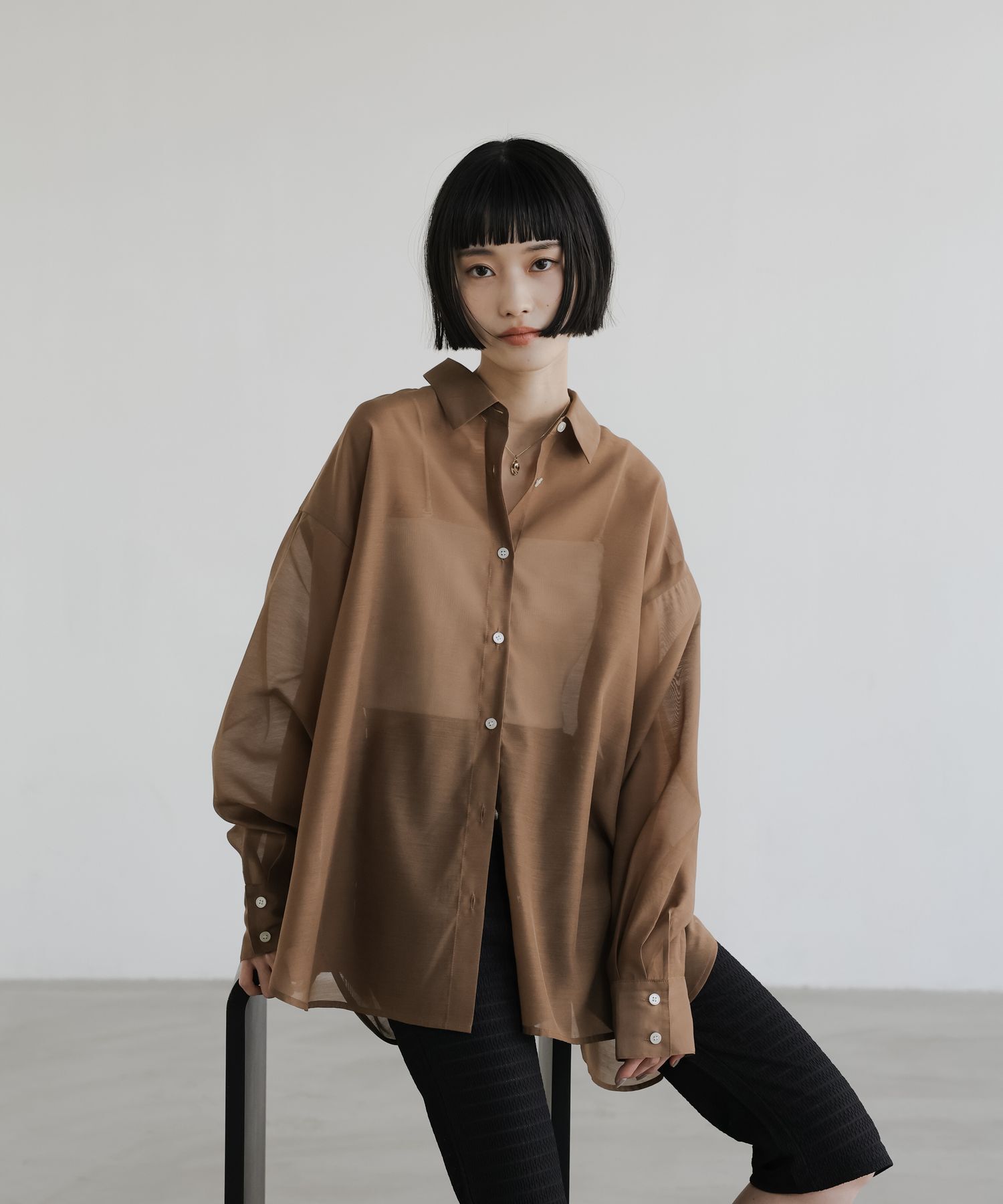 LOWRYS FARM「シアーシャツLS」|シャツ・ブラウス|