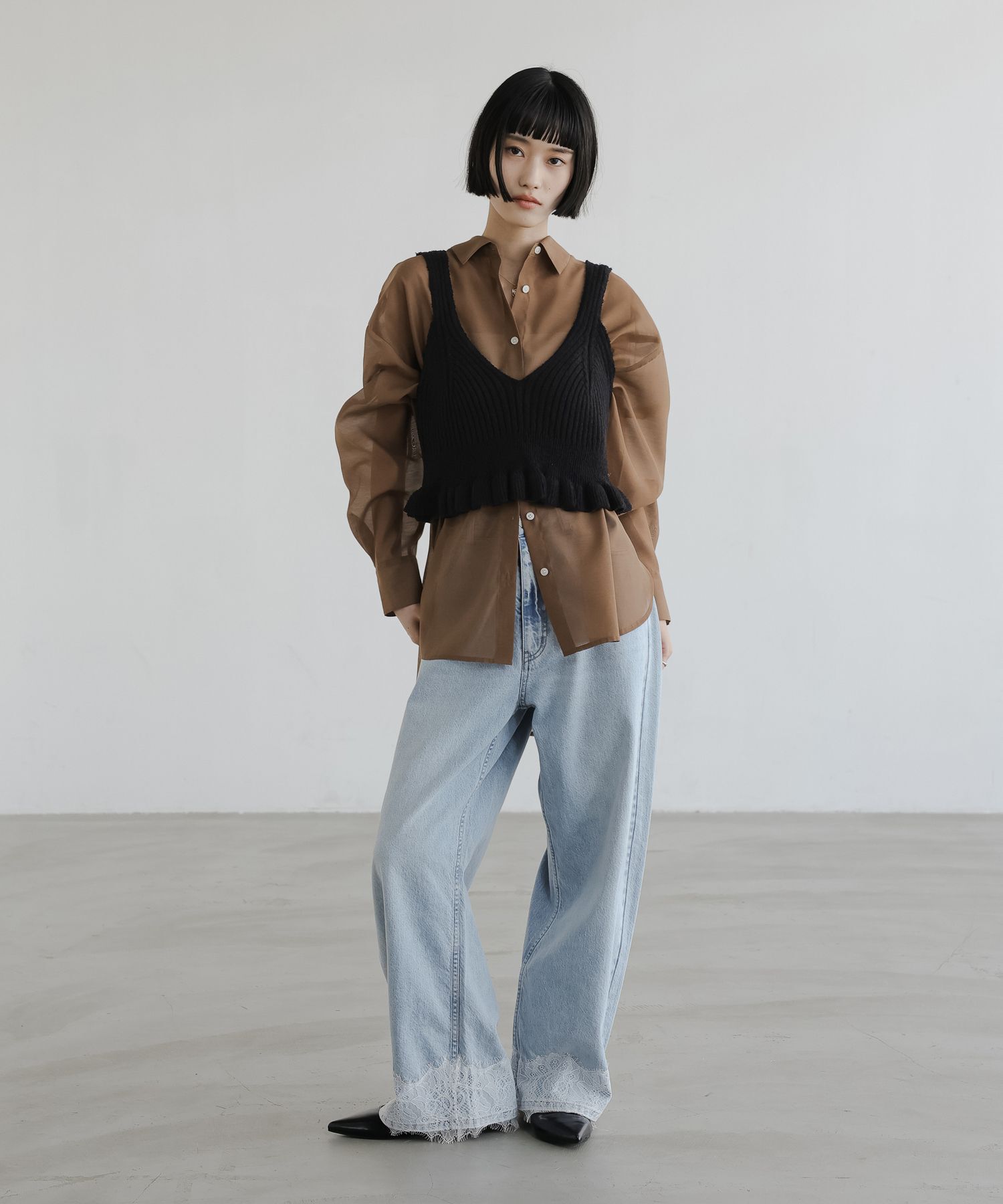 LOWRYS FARM「シアーシャツLS」|シャツ・ブラウス|