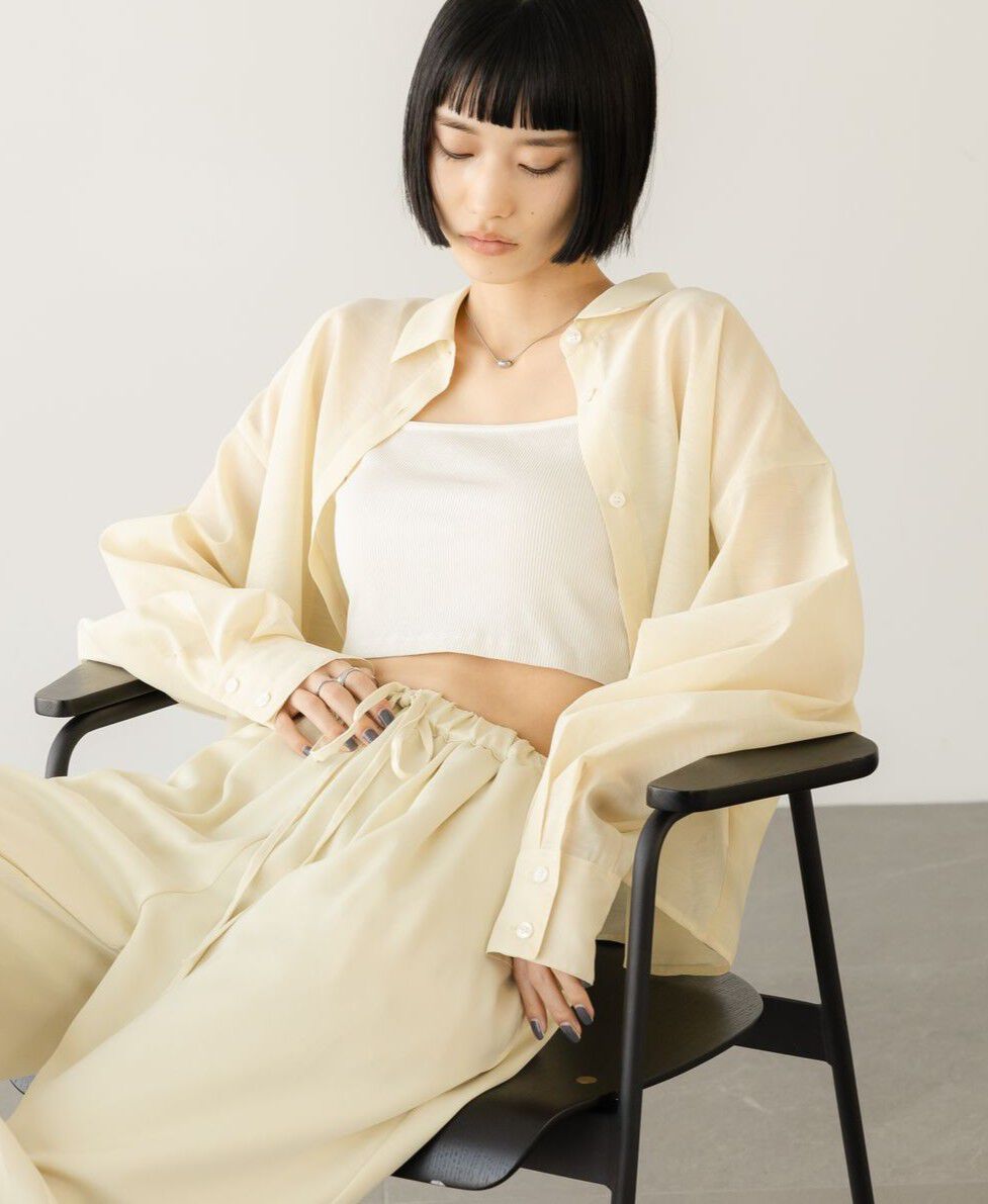 LOWRYS FARM「シアーシャツLS」|シャツ・ブラウス|YEL2