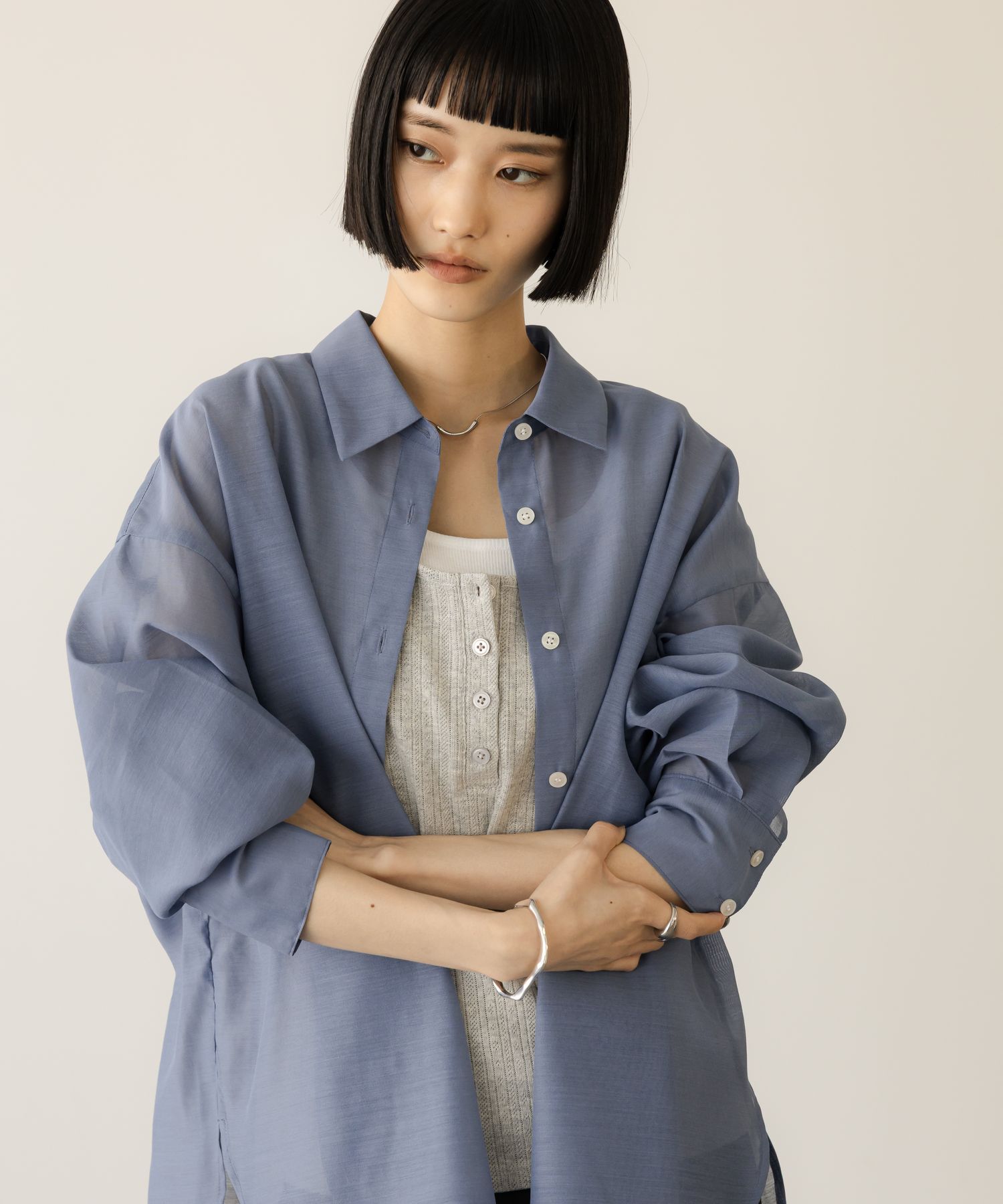 LOWRYS FARM「シアーシャツLS」|シャツ・ブラウス|